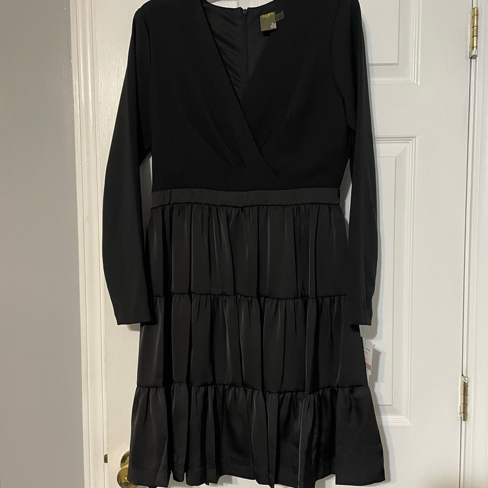 NWT Chic Black Long Sleeve Tiered Dress